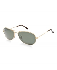 The Cockpit takes everything that is iconic about the original Ray-Ban Aviator and gives it a contemporary twist. With smaller lenses, the Cockpit complements most face shapes as it shows its own sense of style. The Cockpit takes everything that is iconic about the original Ray-Ban Aviator and gives it a contemporary twist. With smaller lenses, the Cockpit complements most face shapes as it shows its own sense of style.