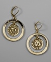 Get a little wild. These pretty AK Anne Klein earrings are crafted in goldtone mixed metal. Approximate drop: 1 inch.