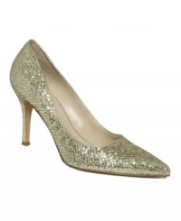 Sparkle with sophistication. The Flax pumps by Nine West are a stunning accent for an elegant evening affair. Sparkle with sophistication. The Flax pumps by Nine West are a stunning accent for an elegant evening affair.