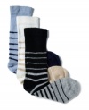 Show your stripes with these cozy cashmere socks from Charter Club that put a little panache into every step.