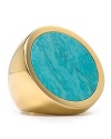 Work Southwestern flair into your accessory collection with MICHAEL Michael Kors' turquoise ring. Wear it day and night--the Santa Fe-inspired style loves both denim and LBDs.