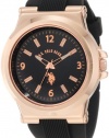 U.S. Polo Assn. Sport Men's USC90006 Black Strap Rosegold Plating Watch