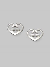 From the Love Britt Collection. Polished sterling silver gleams in a signature interlocking G design.Sterling silver Width, about ½ Length, about ½ Post back Made in Italy 