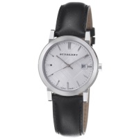 Burberry Men's BU9008 Large Check Black Leather Strap Watch