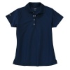 Izod Ladies Moisture Wicking UV Protection Performance Pique Golf Shirt, CHROME BLUE (NAVY), Large