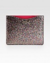 This sleek and compact iPad case is given an extra dose of sparkle with allover multicolored glitter. Coated in glitterFully lined8½W X 10H X ¾DImportedPlease note: iPad® not included.