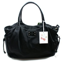 Kate Spade Stevie Baby Bag Basic Nylon Diaper Bag (Black) #WKRU1370 Kate Spade Stevie Baby Bag Basic Nylon Diaper Bag (Black) #WKRU1370