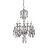 This stunning assortment of crystal chandeliers by Waterford feature three of the company's most treasured patterns-Ardmore, Lismore and Cranmore-accented by sparkling crystal droplets and strands to create a dramatic diffusion of light and color.