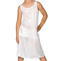 I.C. Collections Girls White Sleek Nylon Slip - Tea Length, Size 12 I.C. Collections Girls White Sleek Nylon Slip - Tea Length, Size 12