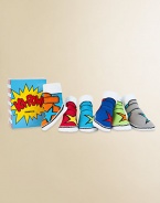 Six pairs of superhero-inspired, colorful high-top socks, packaged in a matching gift box.80% cotton/17% nylon/3% spandexMachine washImported