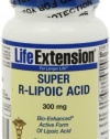 Life Extension Super R-lipoic Acid, Vegetarian Capsules, 300 mg,  60-Count