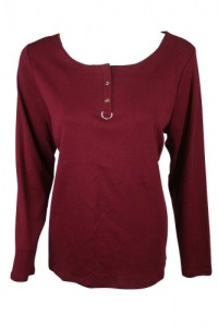 Charter Club Womens Henley Long Sleeve Top Charter Club Womens Henley Long Sleeve Top