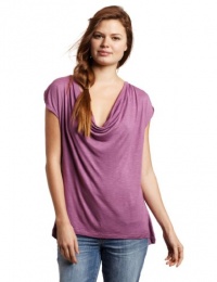Kensie Girl Juniors Short Sleeve Cowl Neck Tunic, Vintage Plum, X-Large Kensie Girl Juniors Short Sleeve Cowl Neck Tunic, Vintage Plum, X-Large