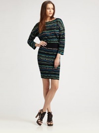 A fantastic knit design with undeniable M Missoni charm, this dress features a pretty, ribbon-stitch pattern.BoatneckLong sleevesRibbon-stitch patternAbout 23 from natural waist47% viscose/23% polyester/10% acrylic/10% wool/9% cotton/1% linenDry cleanMade in Italy of imported fabric Model shown is 5'11 (180cm) wearing US size 4. Additional Information Women's Premier Designer & Contemporary Size Guide A fantastic knit design with undeniable M Missoni charm, this dress features a pretty, ribbon-stitch pattern.BoatneckLong sleevesRibbon-stitch patternAbout 23 from natural waist47% viscose/23% polyester/10% acrylic/10% wool/9% cotton/1% linenDry cleanMade in Italy of imported fabric Model shown is 5'11 (180cm) wearing US size 4. Additional Information Women's Premier Designer & Contemporary Size Guide