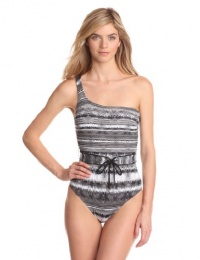 Calvin Klein Women's Wave One Shoulder 1 Piece Calvin Klein Women's Wave One Shoulder 1 Piece