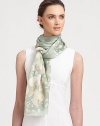 Delicate floral print graces this luxurious silk style.SilkAbout 25½ X 71Dry cleanMade in Italy