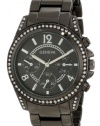 Geneva Moderate Women's AMZ1025 Boyfriend Triple Gunmetal Faux Multi-Function Link Bracelet Watch