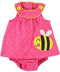 Carter's Girls 3-24 Months Bee Polka Dot Sunsuit Set (3 Months, Pink) Carter's Girls 3-24 Months Bee Polka Dot Sunsuit Set (3 Months, Pink)