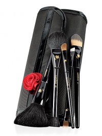 Master the art of makeup with Lancome's five most luxurious brushes, essential for travel. Each brush is precision-crafted with the highest quality bristles for flawless application and professional artistry. With limited-edition lacquered black handles just for the holidays. The brushes are packed in a trendy, signature makeup case. Set Contains: Powder Brush #1, Foundation Brush #2, Angle Shadow #13, Dual End #18 and Cheek & Contour #25. Master the art of makeup with Lancome's five most luxurious brushes, essential for travel. Each brush is precision-crafted with the highest quality bristles for flawless application and professional artistry. With limited-edition lacquered black handles just for the holidays. The brushes are packed in a trendy, signature makeup case. Set Contains: Powder Brush #1, Foundation Brush #2, Angle Shadow #13, Dual End #18 and Cheek & Contour #25.