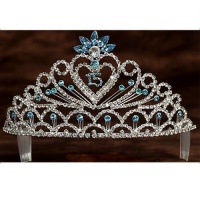 Angels Garment Girl Turquoise Crystal Stone Heart 15 Quinceanera Tiara Angels Garment Girl Turquoise Crystal Stone Heart 15 Quinceanera Tiara