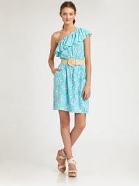 There's something irresistible about a one-shoulder dress. This one is undeniably appealing, thanks to an eye-catching print and timeless ruffles.One-shoulder styleAllover printPull-on styleSmocked waistAbout 20 from natural waistRayonMachine washImported Model shown is 5'10 (177cm) wearing US size Small. There's something irresistible about a one-shoulder dress. This one is undeniably appealing, thanks to an eye-catching print and timeless ruffles.One-shoulder styleAllover printPull-on styleSmocked waistAbout 20 from natural waistRayonMachine washImported Model shown is 5'10 (177cm) wearing US size Small.