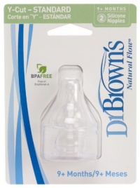 Dr. Brown's 2 Pack Natural Flow Y-Cut Standard Nipple Dr. Brown's 2 Pack Natural Flow Y-Cut Standard Nipple