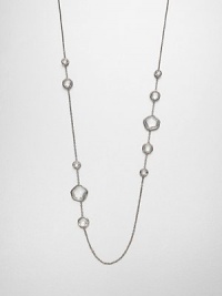 From the Wicked Collection. A long and elegant style with faceted clear quartz stations set in blackened sterling silver on a link chain. Black rhodium-plated sterling silverClear quartzLength, about 36Lobster clasp closureImported From the Wicked Collection. A long and elegant style with faceted clear quartz stations set in blackened sterling silver on a link chain. Black rhodium-plated sterling silverClear quartzLength, about 36Lobster clasp closureImported