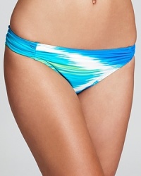 Introduce a high-color kick into your poolisde portfolio with this zig zag bikini from Carmen Marc Valvo. It's bold colorway and preppy pattern are sure to make waves.