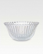 A modern, thoroughly elegant look designed in pure lead crystal with a pleated, flared rim. From the Mille Nuits Collection 2½H X 5 diam. Hand wash Made in France