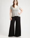 A comfortably chic take on a classic style, these pants are made from ultra-soft modal with a touch of stretch. Pair these wide-leg pants with your favorite tunic.Elasticized waistbandPull-on styleInseam, about 4492% modal/8% spandexDry cleanMade in USA