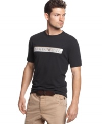 Set your summer style apart with this upscale t-shirt from Armani Jeans. Set your summer style apart with this upscale t-shirt from Armani Jeans.