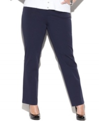 Featuring an ankle length, INC's straight leg plus size pants are must-haves for your wear-to-work essentials. Featuring an ankle length, INC's straight leg plus size pants are must-haves for your wear-to-work essentials.