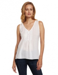 Calvin Klein Jeans Women's Pintuck Cap Sleeve Top Calvin Klein Jeans Women's Pintuck Cap Sleeve Top