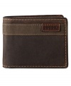 Keep your your bills and cards organized in this casual rugged wallet by Fossil.