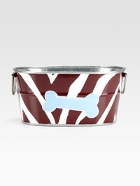 An adorable galvanized tub is the perfect place for a pup's playthings or bath gear. It's also a clever gift basket, ready to fill and give to a favorite doglover. Side handles 11W X 5½H X 8½D Made in USA Please note: Each tub is made to order, so please allow 3-4 weeks for delivery. An adorable galvanized tub is the perfect place for a pup's playthings or bath gear. It's also a clever gift basket, ready to fill and give to a favorite doglover. Side handles 11W X 5½H X 8½D Made in USA Please note: Each tub is made to order, so please allow 3-4 weeks for delivery.