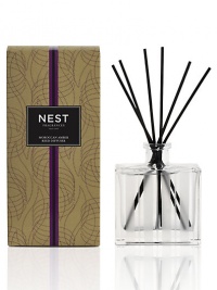 Moroccan amber, sweet patchouli, eliotrope and bergamot are accented with a hint of eucalyptus. NEST Fragrances Reed Diffusers are carefully crafted with the highest quality fragrance oils and are designed to continuously fill your home with a lush, memorable fragrance. The alcohol-free formula releases fragrance slowly and evenly into the air for approximately 90 days. To intensify the fragrance, occasionally flip the reeds over. 5.9 oz. Moroccan amber, sweet patchouli, eliotrope and bergamot are accented with a hint of eucalyptus. NEST Fragrances Reed Diffusers are carefully crafted with the highest quality fragrance oils and are designed to continuously fill your home with a lush, memorable fragrance. The alcohol-free formula releases fragrance slowly and evenly into the air for approximately 90 days. To intensify the fragrance, occasionally flip the reeds over. 5.9 oz.