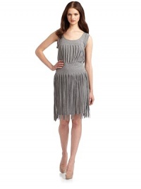 THE LOOKScoopneckTank styleCutout details at bodice, front and backBanded waistFringe details around the skirtTHE FITAbout 29 from shoulder to hemTHE MATERIAL55% cotton/45% modalCARE & ORIGINDry cleanImportedModel shown is 5'10 (177cm) wearing US size Small. THE LOOKScoopneckTank styleCutout details at bodice, front and backBanded waistFringe details around the skirtTHE FITAbout 29 from shoulder to hemTHE MATERIAL55% cotton/45% modalCARE & ORIGINDry cleanImportedModel shown is 5'10 (177cm) wearing US size Small.