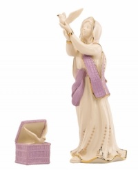 Make peace with your nativity scene. In lustrous ivory porcelain with elaborate gold and lavender detail, the Dove Seller figurine exudes calm and grace amid all the Christmas excitement. Make peace with your nativity scene. In lustrous ivory porcelain with elaborate gold and lavender detail, the Dove Seller figurine exudes calm and grace amid all the Christmas excitement.