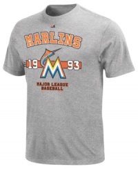 Give your favorite baseball team props. Slide into comfort and sporty style so you can cheer long and loud in this Miami Marlins MLB t-shirt from Majestic. Give your favorite baseball team props. Slide into comfort and sporty style so you can cheer long and loud in this Miami Marlins MLB t-shirt from Majestic.