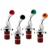 These stylish stoppers reseal a bottle of wine with style. Available in red, orange, green, blue and black.