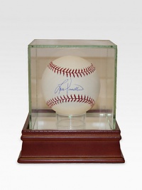During his playing days, fiery Sweet Lou Piniella won the 1969 AL Rookie of the Year award and was part of the Yankees squads that won the World Series in 1977 and 1978. Perhaps better known now for his managerial career, Piniella won a third World Series ring in 1990 as manager of the Cincinnati Reds, and has also managed the Yankees, Mariners, Devil Rays and Cubs. Piniella has hand-signed this MLB baseball, which includes display case for safe-keeping. During his playing days, fiery Sweet Lou Piniella won the 1969 AL Rookie of the Year award and was part of the Yankees squads that won the World Series in 1977 and 1978. Perhaps better known now for his managerial career, Piniella won a third World Series ring in 1990 as manager of the Cincinnati Reds, and has also managed the Yankees, Mariners, Devil Rays and Cubs. Piniella has hand-signed this MLB baseball, which includes display case for safe-keeping.