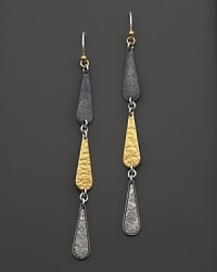 A harmonious mix of sterling silver and gleaming 24K. gold. By Gurhan. A harmonious mix of sterling silver and gleaming 24K. gold. By Gurhan.