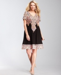 Add some spice to your look with INC's plus size dress. The classic A-line silhouette gets revved up with the addition of an exotic, alluring print! Add some spice to your look with INC's plus size dress. The classic A-line silhouette gets revved up with the addition of an exotic, alluring print!