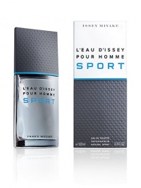 L'Eau d'Issey Pour Homme Sport is inspired by the pure emotions and values of sport. A fragrance of crisp freshness and energy, like a deep breath at the top of mountain peak. The bottle design reflects innovations in sport, such as its ski-glass effect, grip cap and engraved metal collar. A true meeting of nature and technology. L'Eau d'Issey Pour Homme Sport is inspired by the pure emotions and values of sport. A fragrance of crisp freshness and energy, like a deep breath at the top of mountain peak. The bottle design reflects innovations in sport, such as its ski-glass effect, grip cap and engraved metal collar. A true meeting of nature and technology.