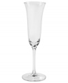 As a perfect complement to her elegant dinnerware, renowned bridal designer Vera Wang and Wedgwood have created stemware inspired by the simple curves of a tulip. The Classic pattern sits on a slender ringed pedestal and offers breathtaking purity of form. Flute shown far right.