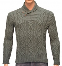 Polo Ralph Lauren Men's Cashmere Shawl Collar Cable Knit Sweater Green Polo Ralph Lauren Men's Cashmere Shawl Collar Cable Knit Sweater Green