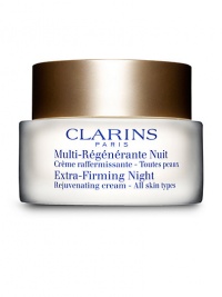 Revolutionary anti-aging treatment works deep beneath the skin's surface to boost cellular turnover and reinforce the firming action of Extra-Firming Day Cream. Features appear younger-looking, smoother, firmer and more defined upon waking. Ideal for all skin types. 1.7 oz. Revolutionary anti-aging treatment works deep beneath the skin's surface to boost cellular turnover and reinforce the firming action of Extra-Firming Day Cream. Features appear younger-looking, smoother, firmer and more defined upon waking. Ideal for all skin types. 1.7 oz.