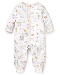 The pointy-eared bunny pals on this footie will keep baby company while he (hopefully) sleeps through the night. The pointy-eared bunny pals on this footie will keep baby company while he (hopefully) sleeps through the night.