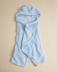 Absorba's full body blanket envelopes him in soft, cozy warmth. Wrapped in a baby blue bow, this cute hooded style makes a wonderful gift. Absorba's full body blanket envelopes him in soft, cozy warmth. Wrapped in a baby blue bow, this cute hooded style makes a wonderful gift.
