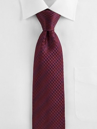 A singular look in Italian silk with tiny chevron detail. Silk Dry clean Made in Italy A singular look in Italian silk with tiny chevron detail. Silk Dry clean Made in Italy